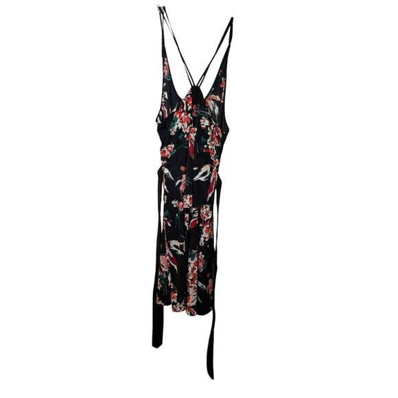 Derek Lam 10 Crosby Athleta Floral Sleeveless Dress Women’s Large Black Red EUC - Picture 8 of 10